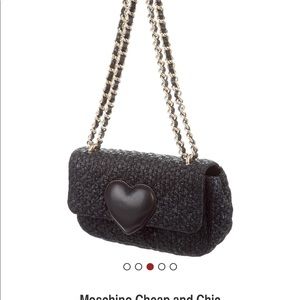 Pre-loved Moschino woven bag on chain. Very chic